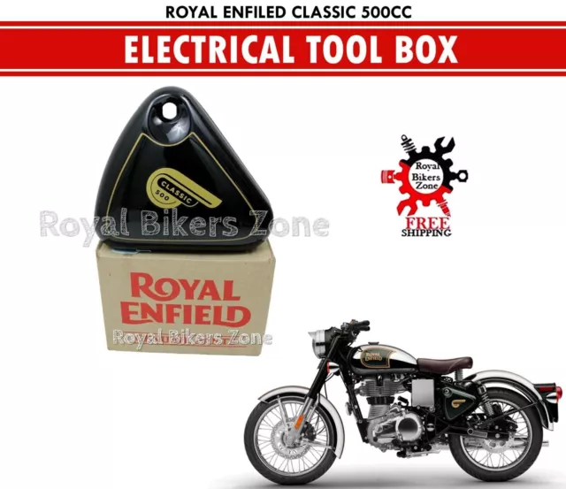 Royal Enfield "Classic 500cc Negro" "Caja de herramientas eléctricas"