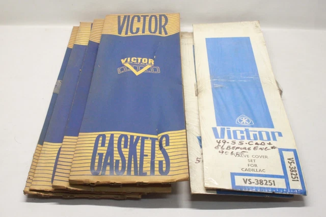 NOS Lot/6 1949-55 Cadillac V8 Engine Valve Cover Gasket Pair GM 1456436 VS-38251 NOS Lot/6 1949-55 Cadillac V8 Engine Valve Cover Gasket Pair GM 1456436 VS-38251