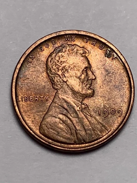 1909 Vdb  Lincoln Head Cent Wheat Penny