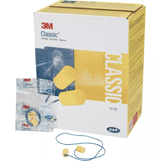 3M CC 01 000 - Oreille Classique Jaune Filaire Bouchons D'Oreille - 200 Paires