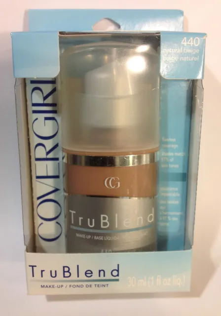 CoverGirl Trublend Liquid Foundation #440  NATURAL BEIGE, ORIGINAL FORMULA NEW.