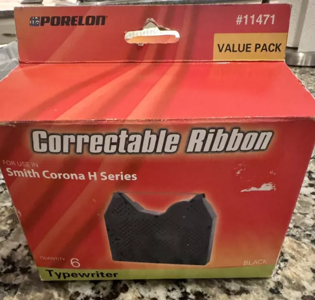 Porelon Correctable Ribbon Smith Corona H Series Typewriter Black #11467