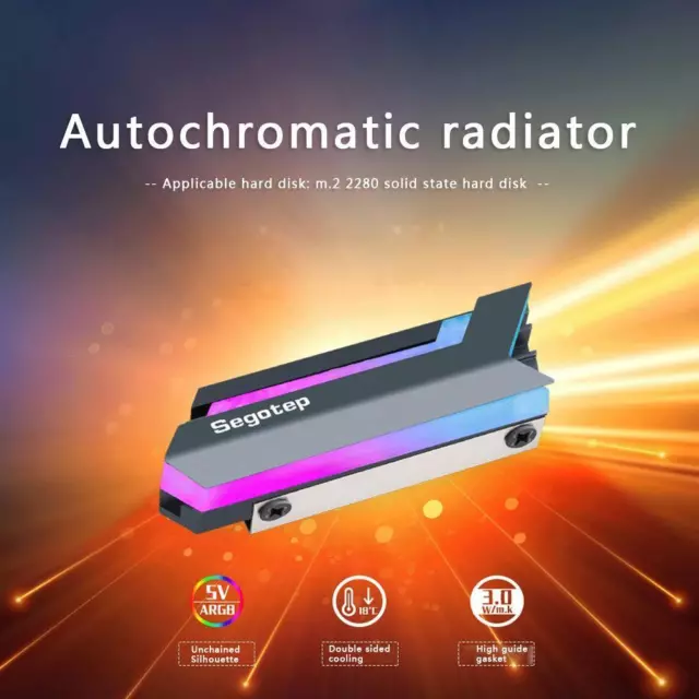 Raffreddatore dissipatore di calore unità a stato solido SSD RGB M.2 NGFF 2280 NVMe (3 pin)