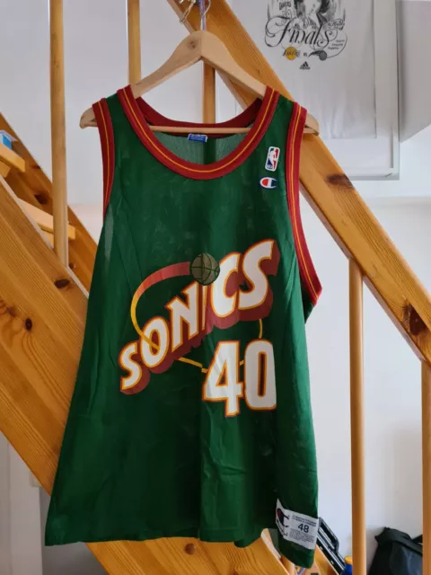 NBA Basketball Trikot Champion USA Shawn Kemp Seattle Supersonics 48 L XL Payton