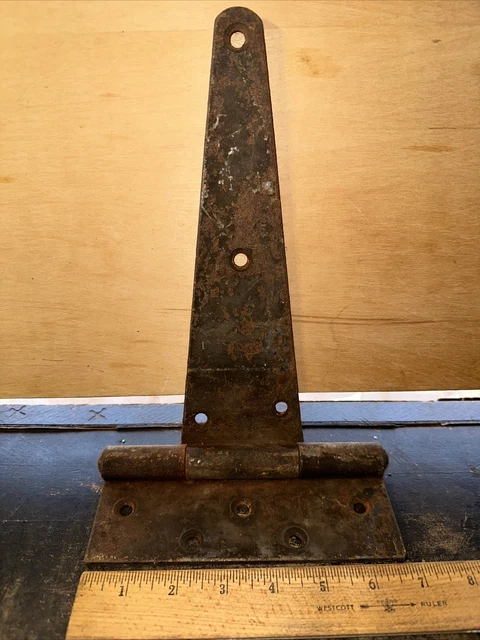 Large Vintage Hinge- For Barn Door, gate. Rusty Reclaimed Hardware from old barn