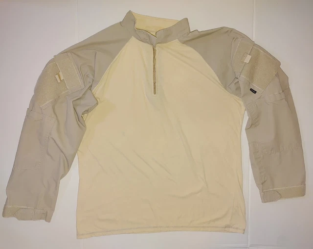 TRU SPEC 1/4 Zip Combat Shirt Size XL Regular CORDURA Sand Khaki