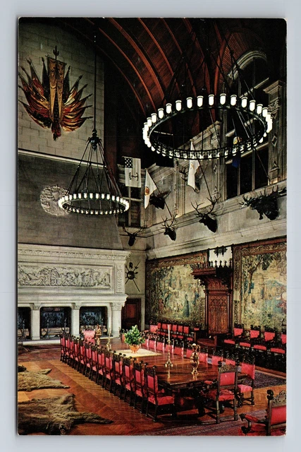 Asheville NC-North Carolina, Biltmore House Banquet Hall, Vintage Postcard