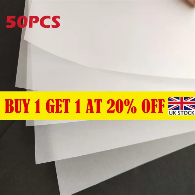 50 x A4 velours translucide livre lourd papier à dessin 53gsm Arts & Crafts FU