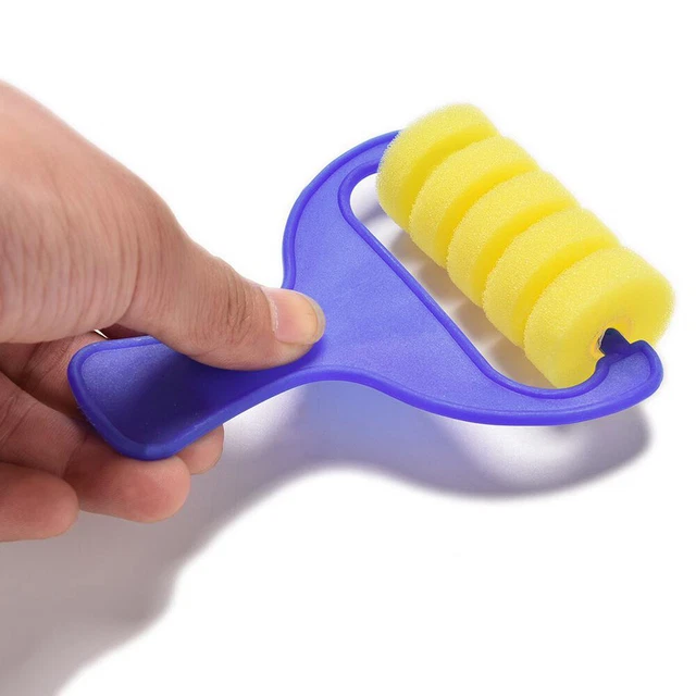 4 piezas/juego de herramientas de pintura con cepillo de rodillos hágalo usted mismo arte artesanal plástico lavable juguete para niños