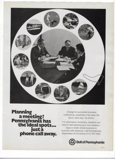1973 Bell Telephone Of Pennsylvania & Mellon Bank Pittsburgh Vintage Print Ads
