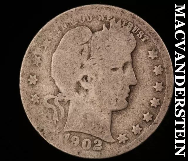 1902-O Barber Quarter - Scarce  Better Date  #V1727