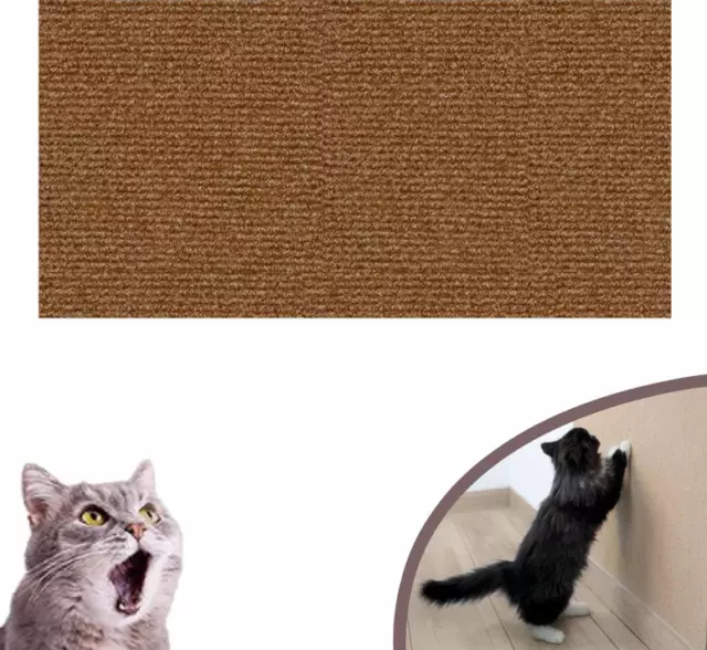 Trimmable Cat Scratching Carpet Self-Adhesive Mat for Furniture DIY Protector