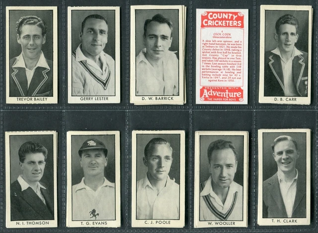 D C Thomson 1957 - County Cricketers - Pick Your Card