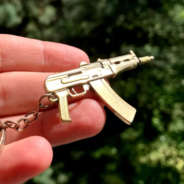 357 Revolver Pistol Weapon Gun Model Metal Keyring Keychain Mini