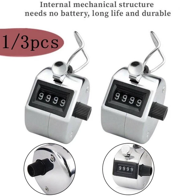 Compteur Manuel Mécanique En Acier Inox - 4 Chiffres, Réinitialisation Manuelle, Pour Aéroport, Usine, Terminal