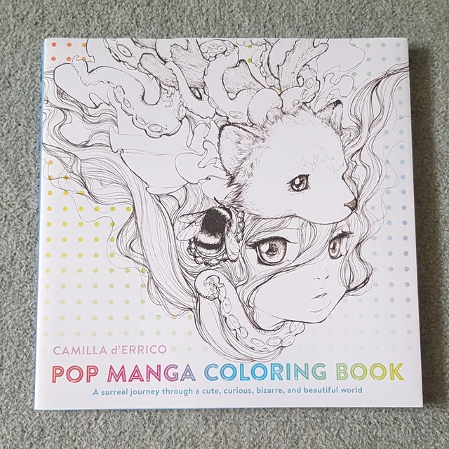 NEW, POP MANGA Coloring Book, Camilla D'Errico, Anime, Manga, Kawaii