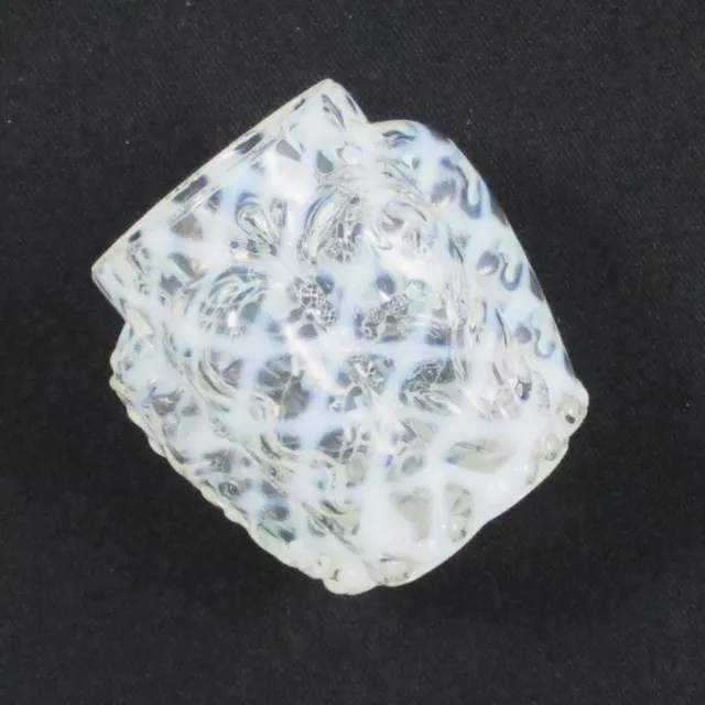 Eapg Northwood Paneled Sprig White Opalescent Glass Toothpick Holder Opal