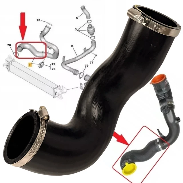 Durite De Turbo Pour Citroën DS4 2.0 HDi – Neuve, Avec Colliers, Référence 0382QV