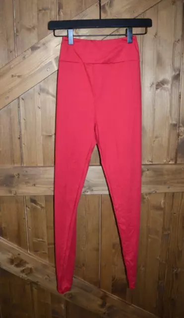 LuLaRoe Women's Tall and Curvy (TC) Buttery Soft Leggings Solid Red NWOT