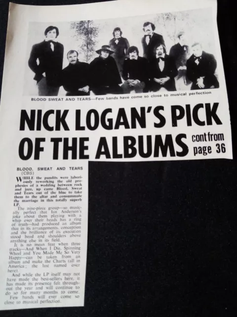 Hs1 Ephemera 1960s article blood sweat and tears album review