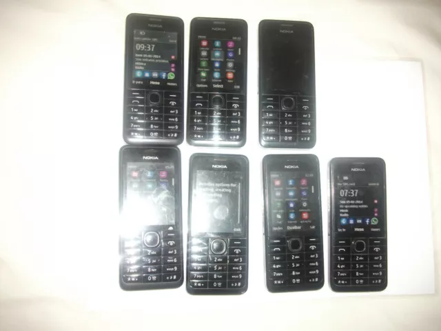 14 Nokia Asha 301 -Black (6 LOCKED TO PORTUGAL OPTIMUS & 1 SWISSCOM & WORKING )