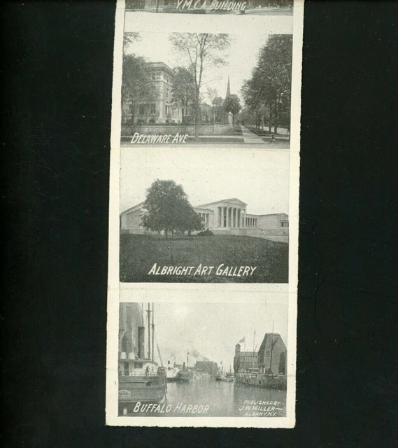 Buffalo, New York NY Vintage Fold Out Novelty postcard Old Home Week w/ views 6