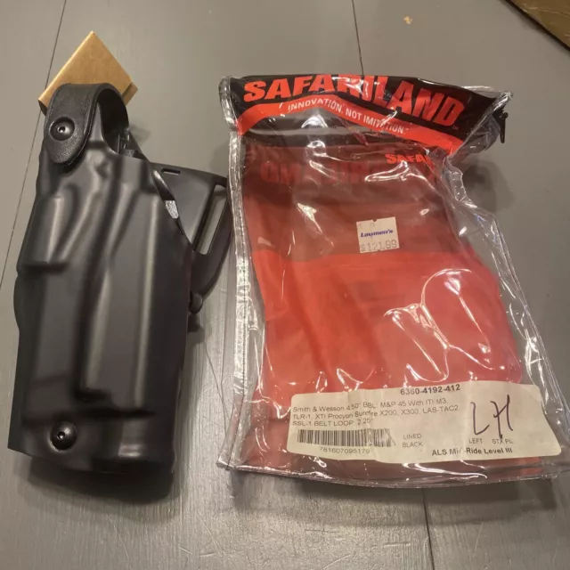 Safariland 6360-4192-412 Lh  Holster S&W M&P 45 W/O Safety  Type 3 Flashlight