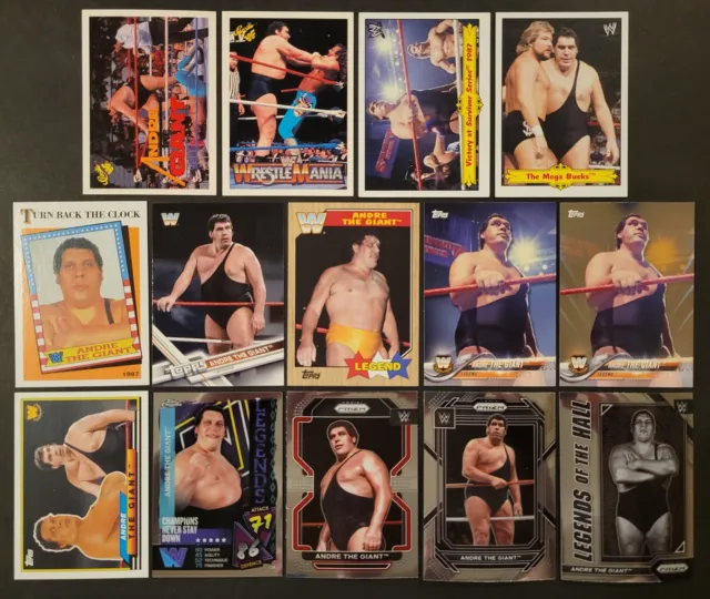 Lot of 14 Different ANDRE THE GIANT Wrestling Cards WWF 1990-2023 WRE1320