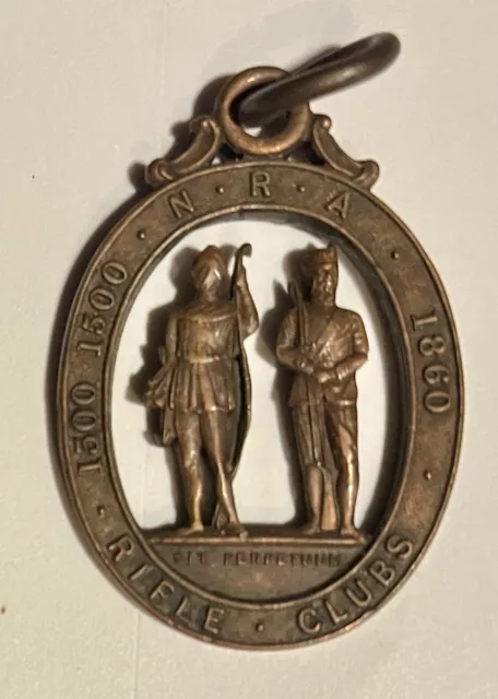 Vintage 1860 NRA National Rifle Association Rifle Clubs Medal Antique Bronze