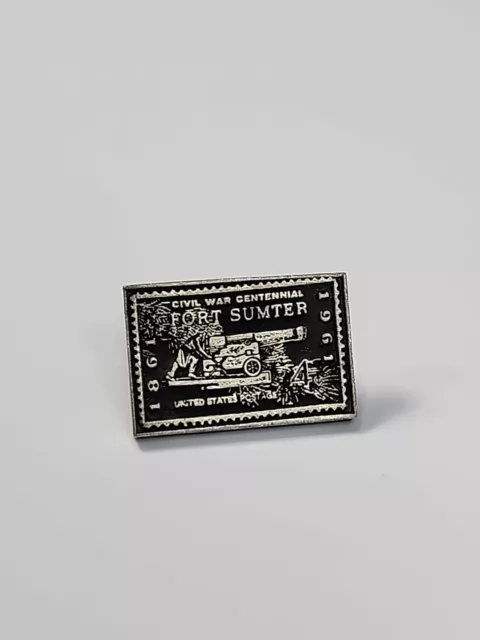 Fort Sumter Souvenir Lapel Pin South Carolina Civil War Centennial 1861-1961