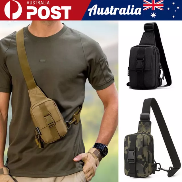 Men Small Chest Bag Pack Travel Sport Shoulder Sling Backpack Cross Body Outdoor