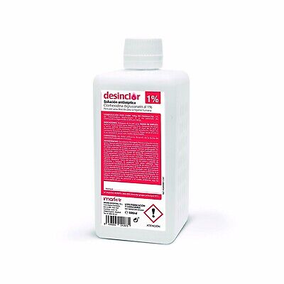 Desinclor Clorhexidina 1% Solución para Limpieza de la Piel Sana 500 ml