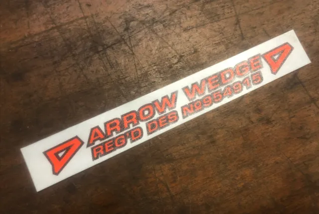 Raleigh Chopper MK2 Arrow Wedge Frame Decal - Fluorescent orange