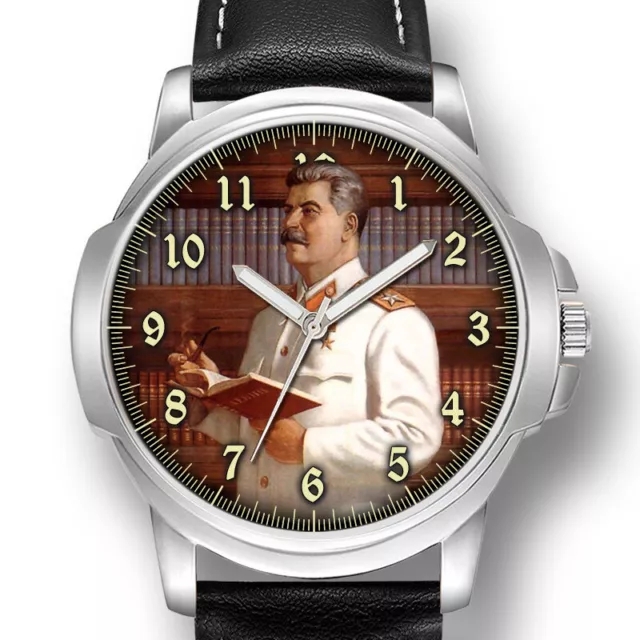 Joseph Stalin Communist Collectable Mens Wrist Watch Birthday Best Gift Engraved