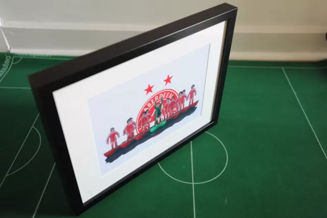 Oeuvre d'art encadrée football Aberdeen Subbuteo 3