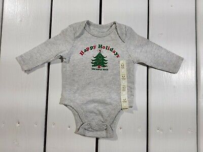New Old Navy Kids Singlet 0-3 months Gray Christmas Holidays