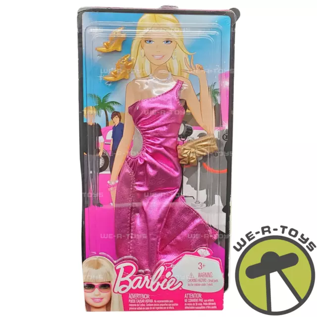 Barbie Eins Schulter Kleid Modisch Mit Gold Zubehör 2009 Mattel #R4261 Nrfp