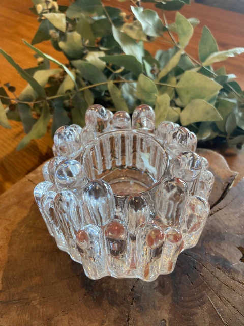 Vase Vintage Kosta Boda Raindrop Par Göran Wärff - Cristal Clair - Suède 1970