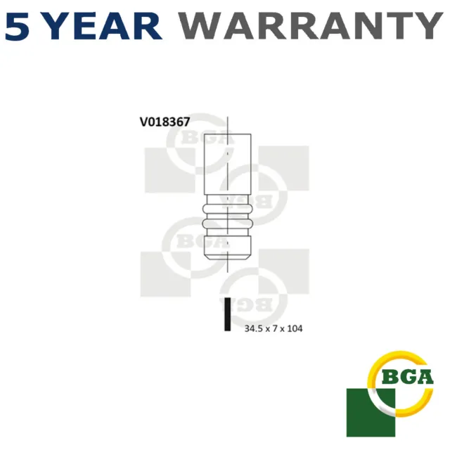 BGA Inlet Intake Valve Fits Ford Ka 1996-2008 Fiesta 1989-2008 1.0 1.3