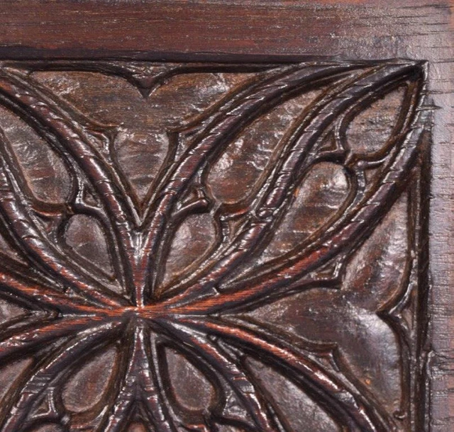 *Gothic Carved Architectural Panel/Trim in Solid Chestnut Wood Salvage 6