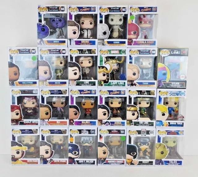 Marvel Funko pop divers personnages disponibles tête de pompon en vinyle