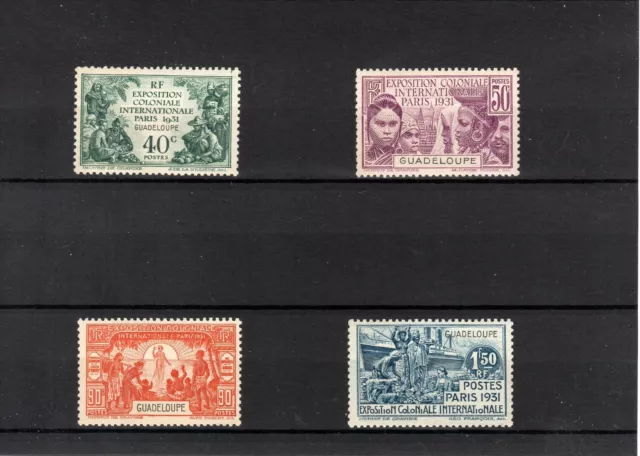 Timbre Guadeloupe France Colonie 1931 N°123/126 Neuf* Mh