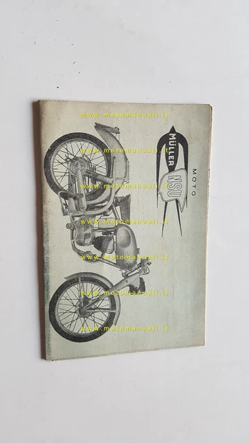 Moto Muller NSU Fox 100 manuale uso manutenzione libretto originale