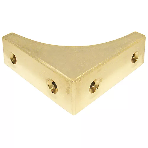 Chest Box Trunk military corner protector angle plate in solid brass