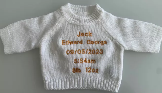 Teddy Bear Wool Jumper Personalised Embroidered - Fits 15" Bear