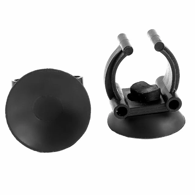Fish Tank Suction Cup Aquarium Airline Holders Black 2 Pcs for 20mm Dia Tube