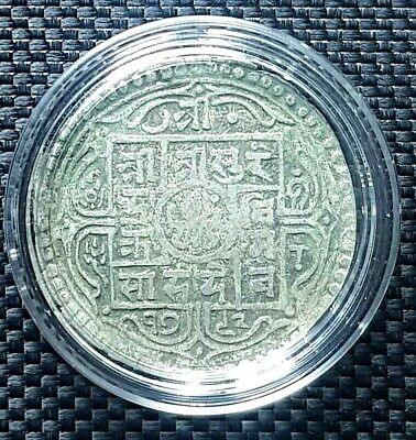 RARE 1792 NEPAL ONE MOHAR Silver Coin, KM#602, Ø26mm(+FREE1 coin)#13863