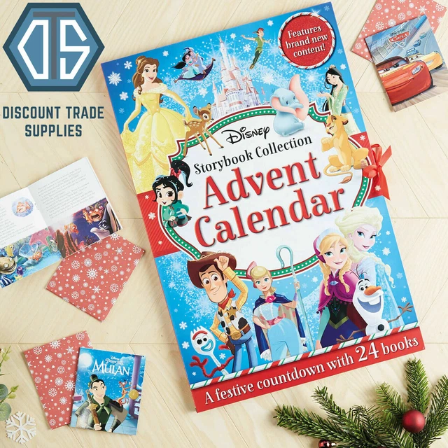 NEW DISNEY STORY Book Collection Christmas Advent Calendar with 24