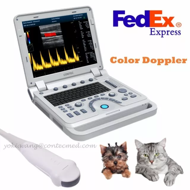 Portable Laptop Color Doppler Ultrasound Scanner Veterinary Micro-convex Probe