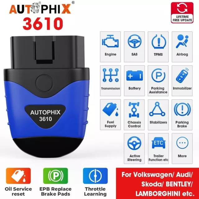 AUTOPHIX 3610 OBD2 Scanner Diagnostic Auto Alle System EPB ABS Scanner Fitfür VW